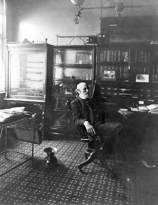 Dr. Christie in his office, circa 1900.
