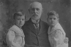 Bob Fry and Bob Christie (III) with their grandfather.
