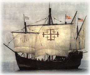 The Niña Under Sail